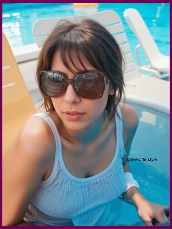 Oversized Square Cat Eye Butterfly Sunglasses with UV400 Protection main image 7